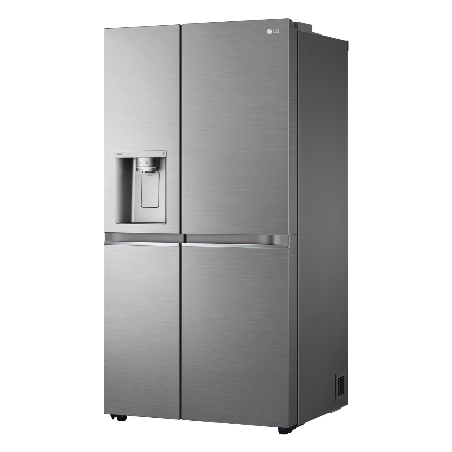 LG GSLV90PZAD Frigorifero Side-by-Side 635L Classe D Wi-Fi Total No Frost Dispenser Acqua e Ghiaccio con Allaccio, UVnano, Acciaio Inossidabile