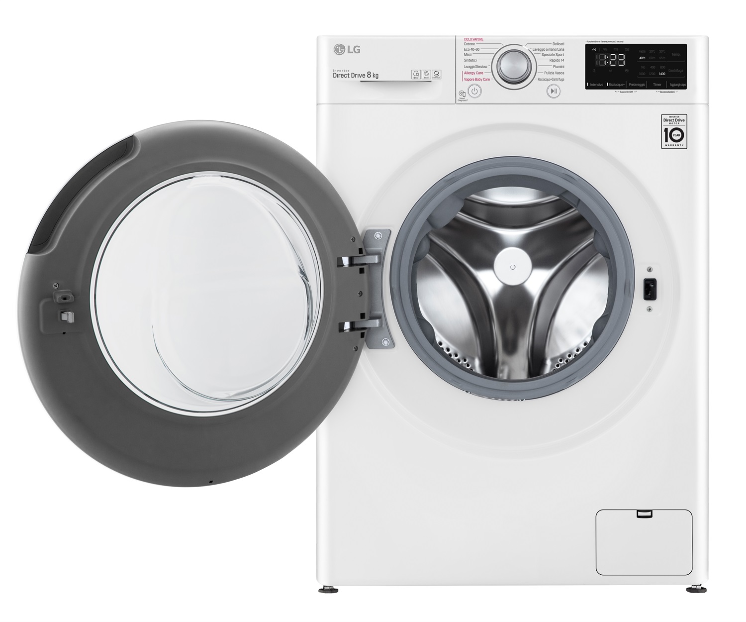 LG F2WV3S7S4E Lavatrice Slim 7kg AI DD Vapore Classe Energetica D 1200 giri/min