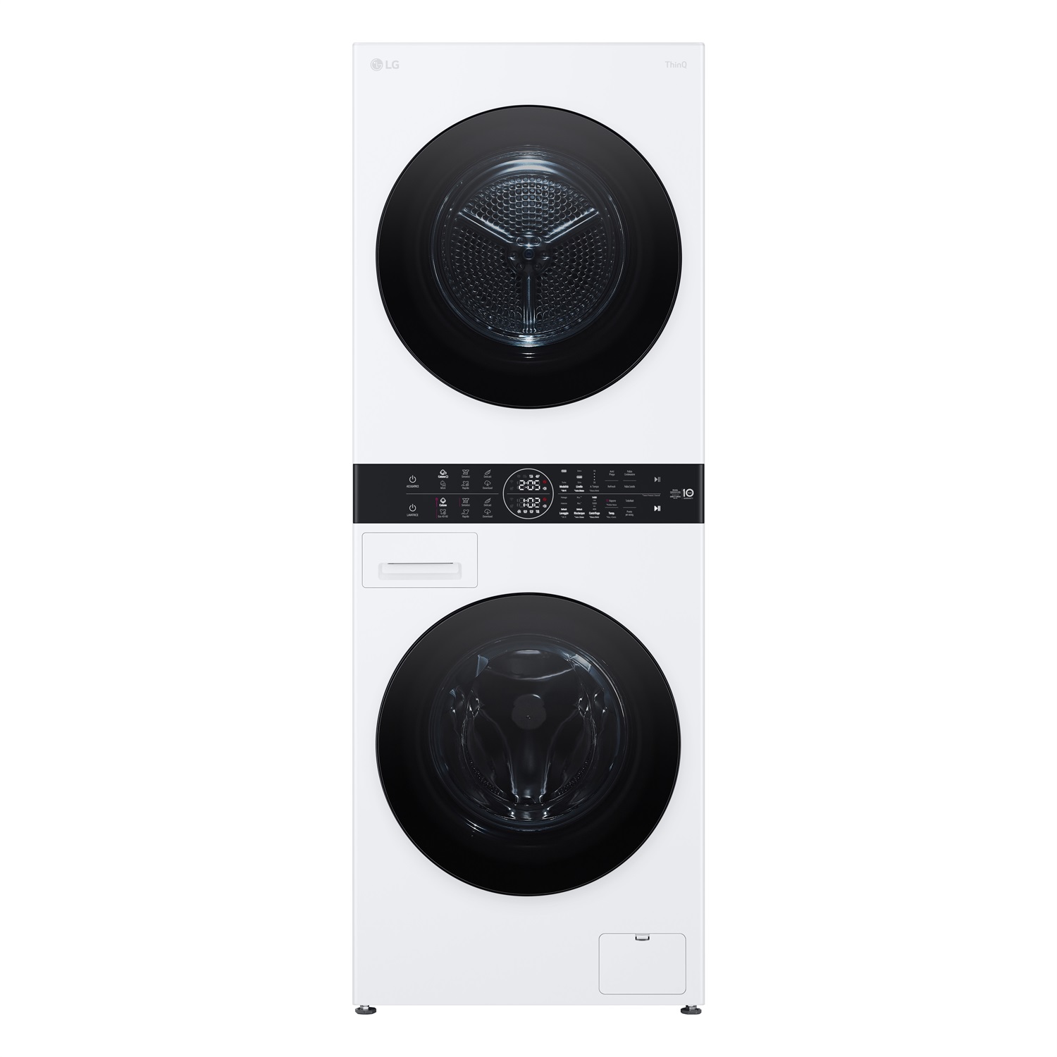 LG WashTower WT1210WWF Colonna Bucato 12 kg Lavatrice e 10 kg Asciugatrice, Classe A -10%/A , 1400 Giri/min, TurboWash360, Lavaggio a Vapore, Wi-Fi, Bianco