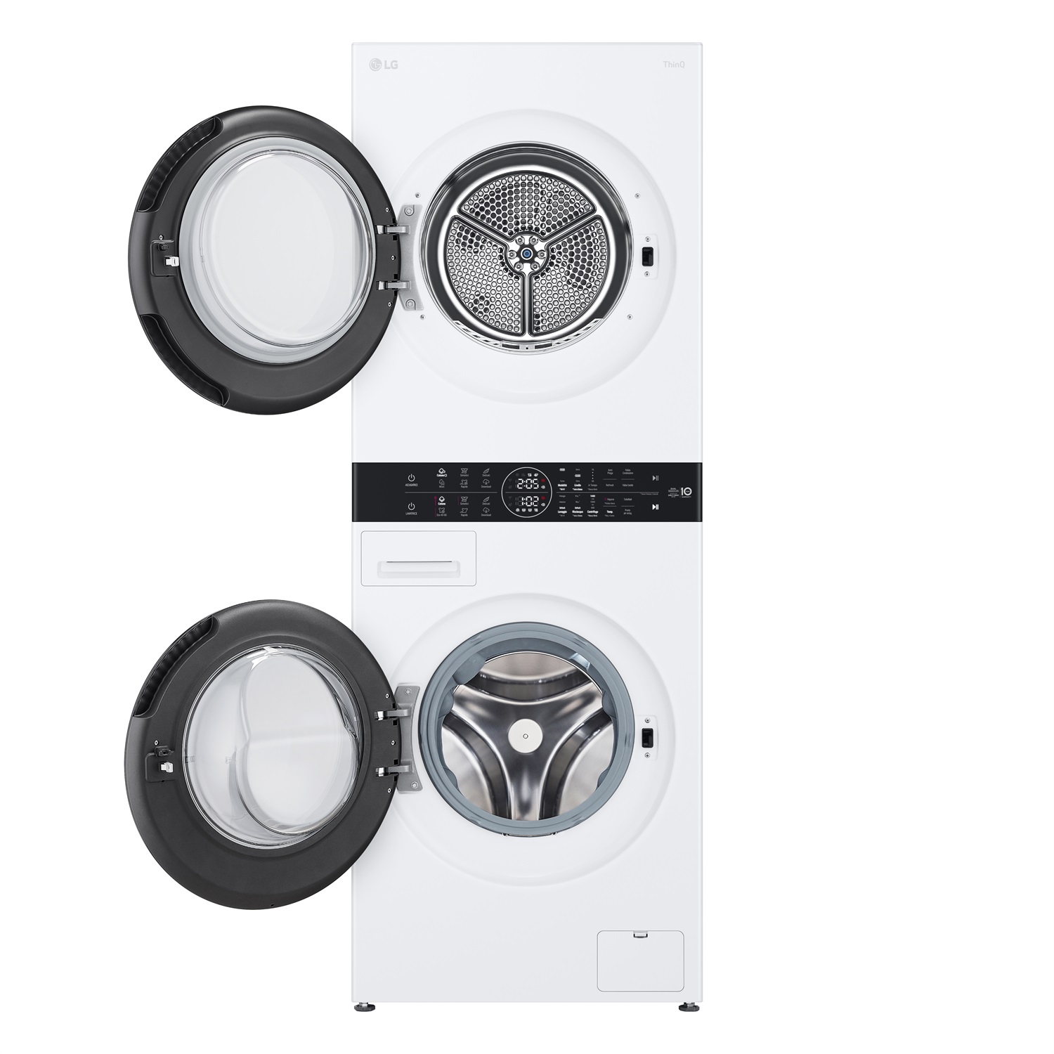 LG WashTower WT1210WWF Colonna Bucato 12 kg Lavatrice e 10 kg Asciugatrice, Classe A -10%/A , 1400 Giri/min, TurboWash360, Lavaggio a Vapore, Wi-Fi, Bianco