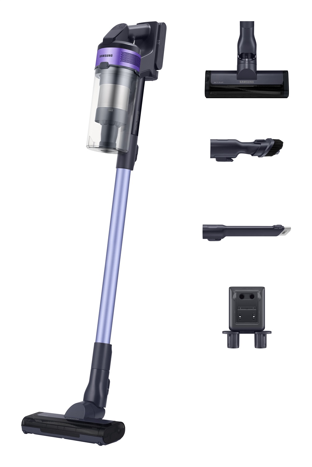 Samsung VS15A6031R4 - Aspirapolvere Elettrico senza Cavo 150 AW con Aspirazione Multiciclonica Jet 60 e Filtrazione HEPA, Autonomia 40min