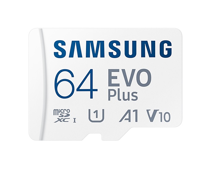 Samsung EVO Plus 64 GB MicroSDXC UHS-I Classe 10 - Velocità di Lettura e Scrittura 130 MB/s, Ideale per Video UHD in 4K
