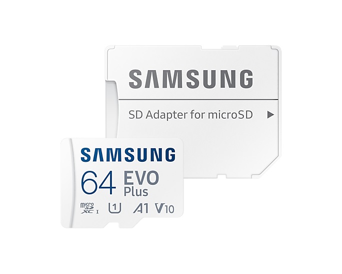 Samsung EVO Plus 64 GB MicroSDXC UHS-I Classe 10 - Velocità di Lettura e Scrittura 130 MB/s, Ideale per Video UHD in 4K