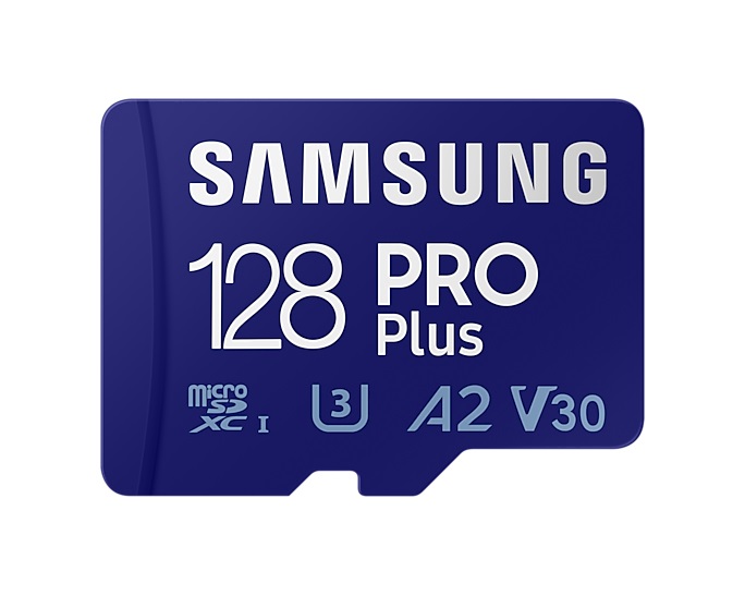Samsung PRO Plus 128 GB MicroSDXC UHS-I Classe 10, Velocità di Lettura 160 MB/s, Scrittura 120 MB/s, Ideale per Video 4K