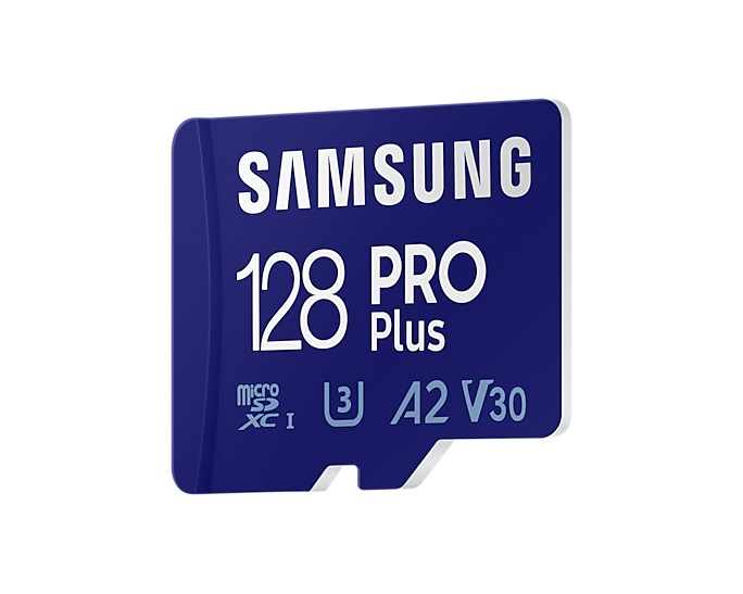 Samsung PRO Plus 128 GB MicroSDXC UHS-I Classe 10, Velocità di Lettura 160 MB/s, Scrittura 120 MB/s, Ideale per Video 4K