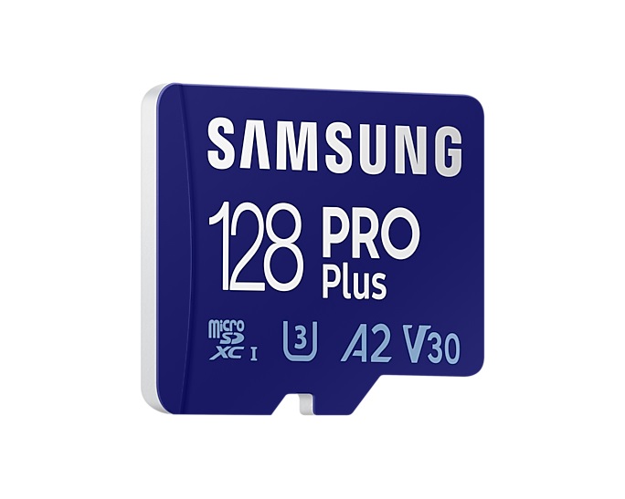 Samsung PRO Plus 128 GB MicroSDXC UHS-I Classe 10, Velocità di Lettura 160 MB/s, Scrittura 120 MB/s, Ideale per Video 4K