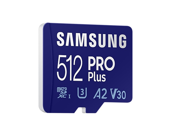 Samsung PRO Plus 512 GB MicroSDXC UHS-I Classe 10 - Velocità fino a 160 MB/s, Adattatore incluso, Ideale per Video 4K