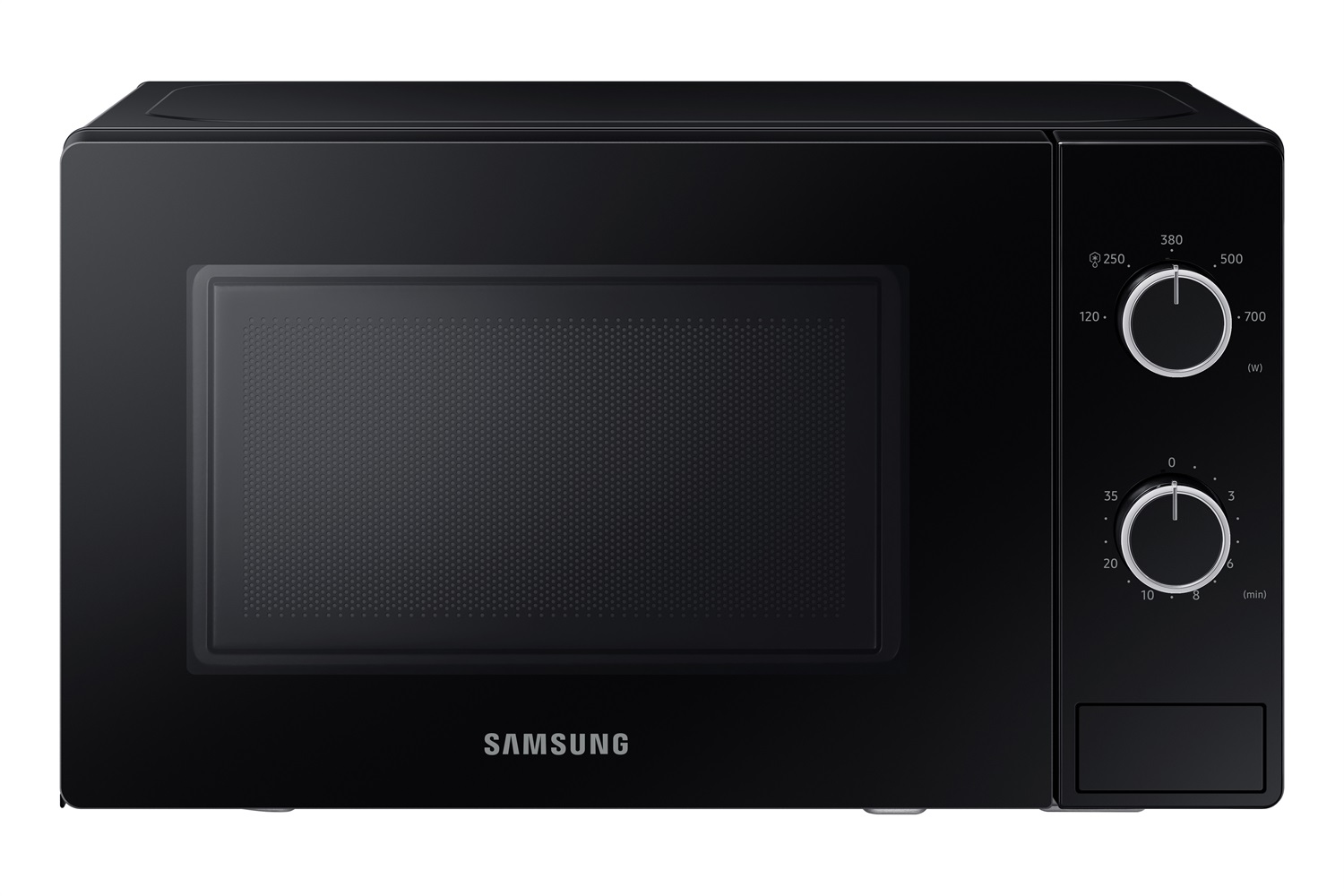 Samsung Forno a Microonde Cottura Essenziale 20L MS20A3010AL, Potenza 1150W, Design in Vetro, Doppia Manopola, Colore Nero