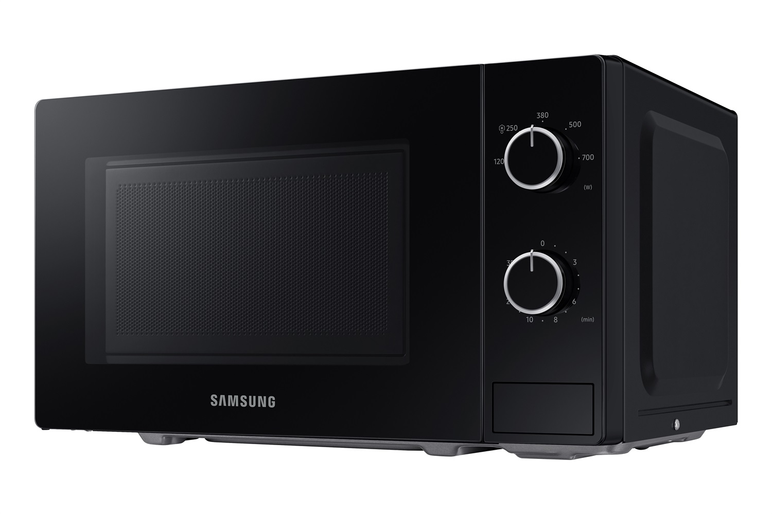 Samsung Forno a Microonde Cottura Essenziale 20L MS20A3010AL, Potenza 1150W, Design in Vetro, Doppia Manopola, Colore Nero