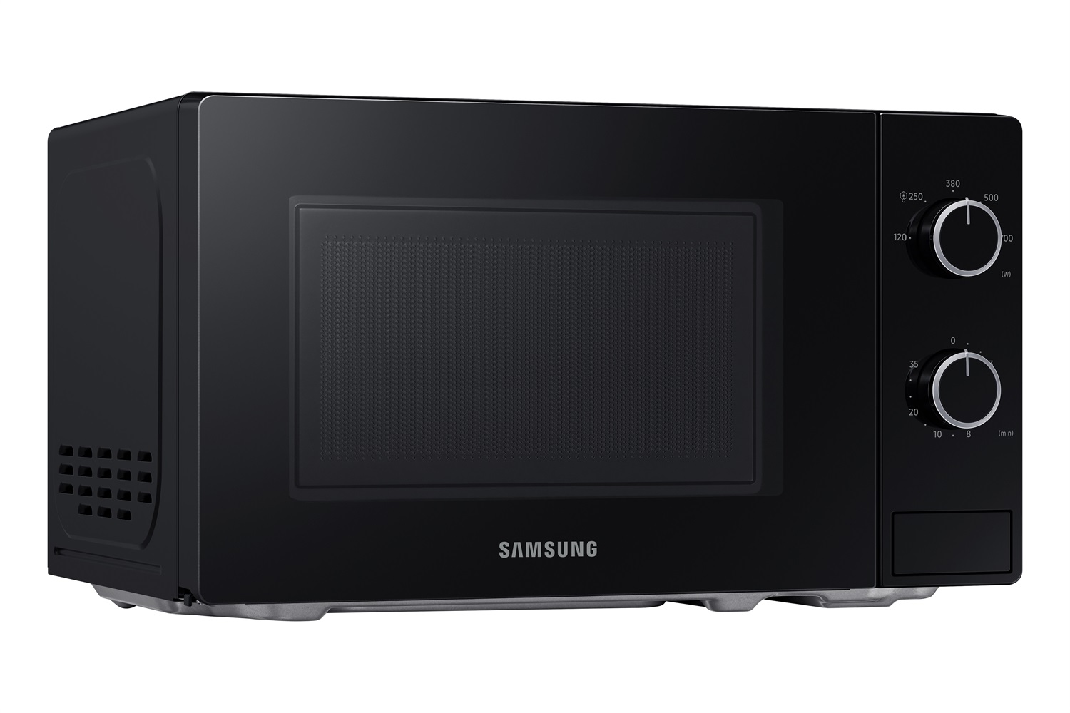 Samsung Forno a Microonde Cottura Essenziale 20L MS20A3010AL, Potenza 1150W, Design in Vetro, Doppia Manopola, Colore Nero
