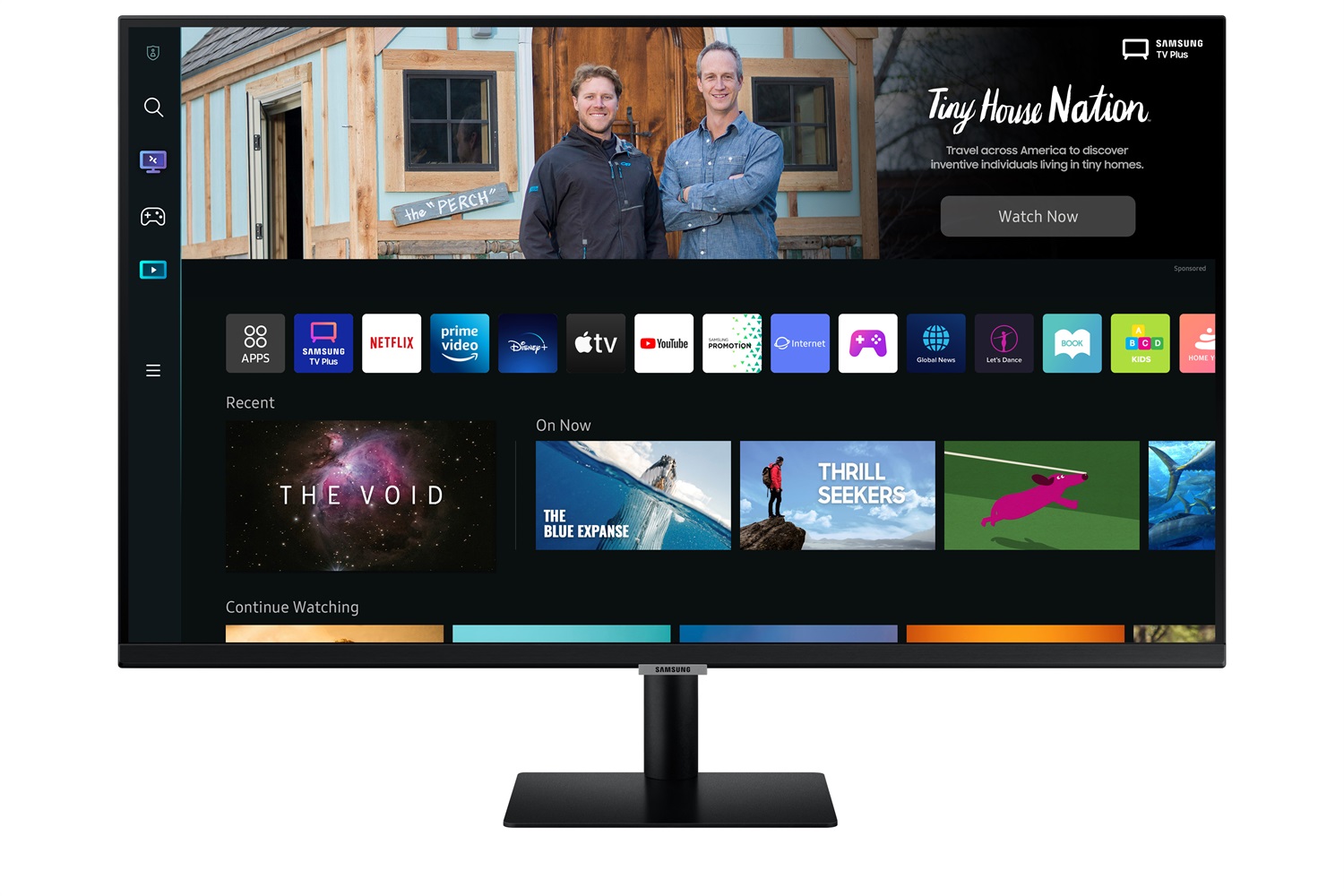 Samsung Smart Monitor M5 M50B - Monitor LED da 27'' Full HD (1920x1080) con Frequenza di Aggiornamento 60Hz, Hub USB, Wi-Fi e Bluetooth