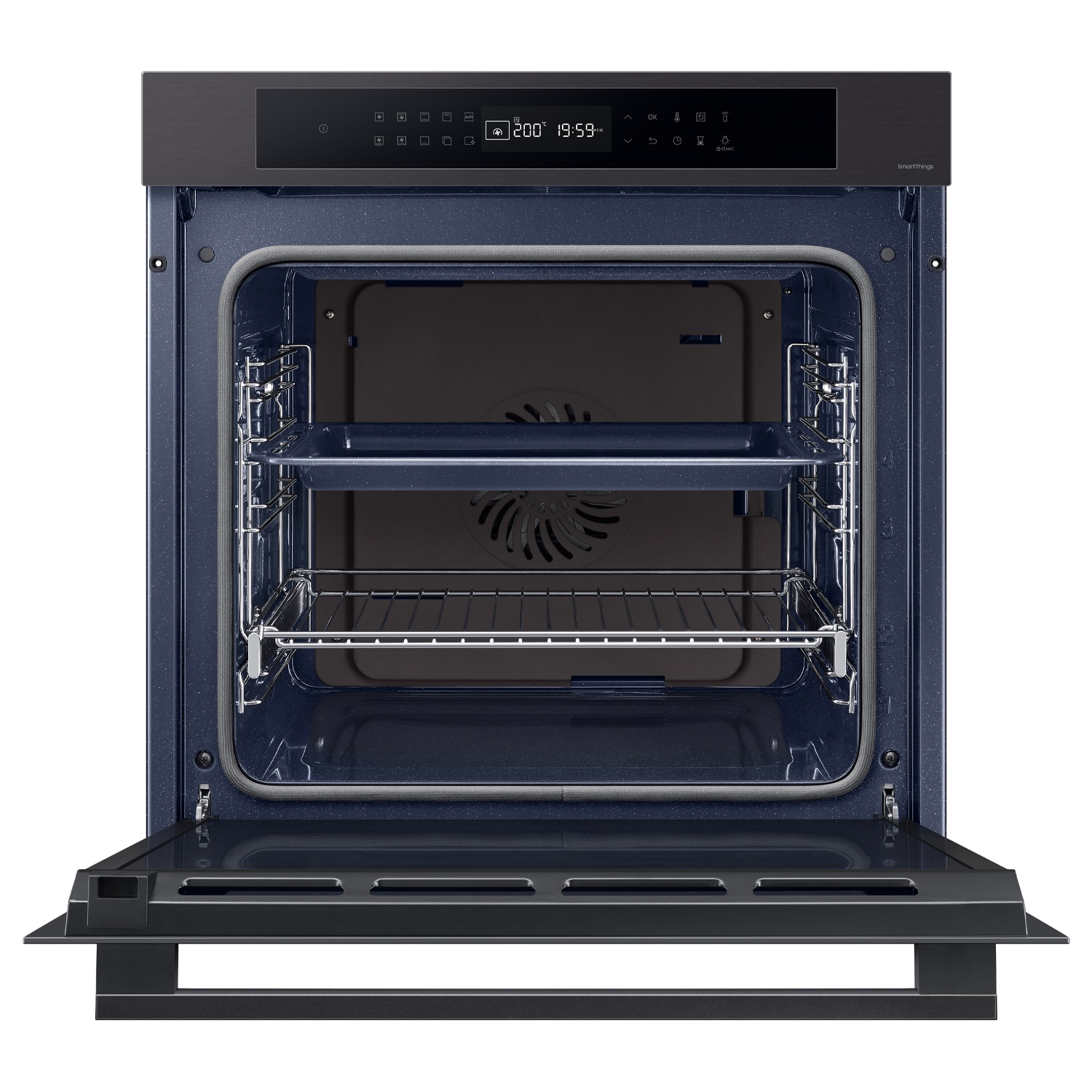 Samsung NV7B4040VBB/U5 Forno ad Incasso Multifunzione 76L A Nero Inox Wi-Fi con Vapore e Controllo Vocale