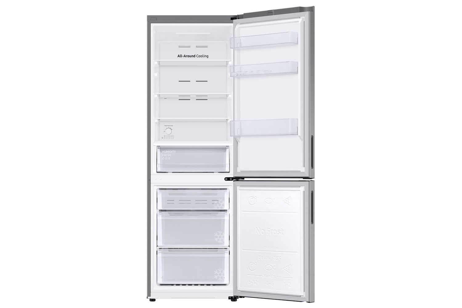 Samsung Frigorifero Combinato EcoFlex 185 cm 344 L Classe E No Frost Silver Inox RB33B610ESA