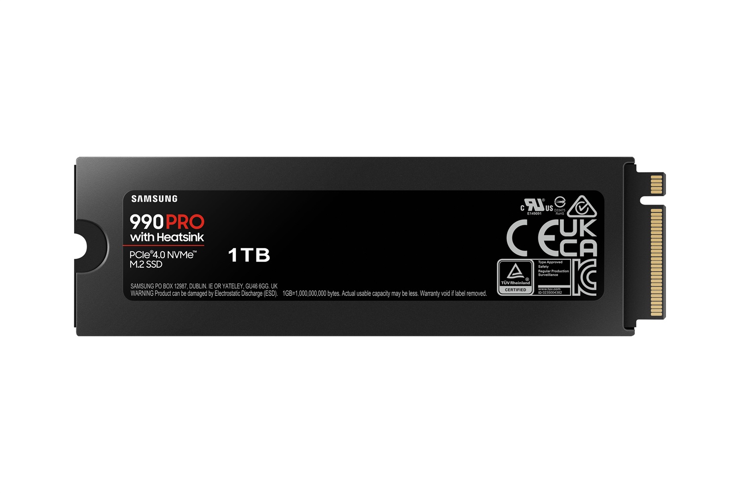 Samsung 990 PRO SSD Interno 1TB M.2 2280 PCIe 4.0 NVMe 2.0 con Dissipatore di Calore - Fino a 7450 MB/s