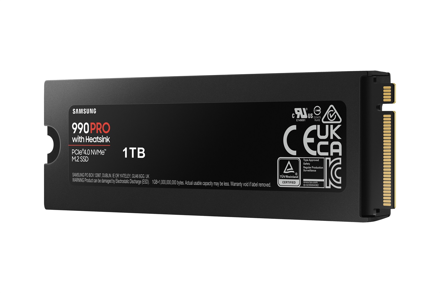 Samsung 990 PRO SSD Interno 1TB M.2 2280 PCIe 4.0 NVMe 2.0 con Dissipatore di Calore - Fino a 7450 MB/s