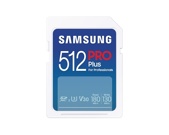 Samsung PRO Plus MB-SD512SB/WW - Scheda SD 512 GB SDXC UHS-I U3, 180 MB/s lettura, 130 MB/s scrittura, compatibile con fotocamere e droni, include lettore di schede USB