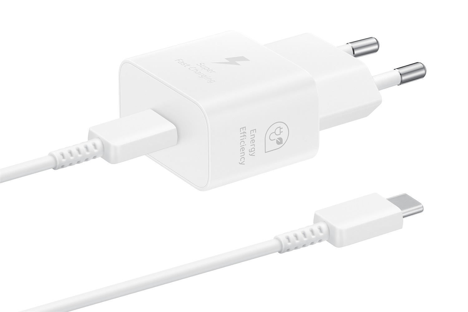 Samsung Caricabatterie Super Fast Charging 25W EP-T2510X con cavo USB Type-C a USB Type-C 1m Bianco