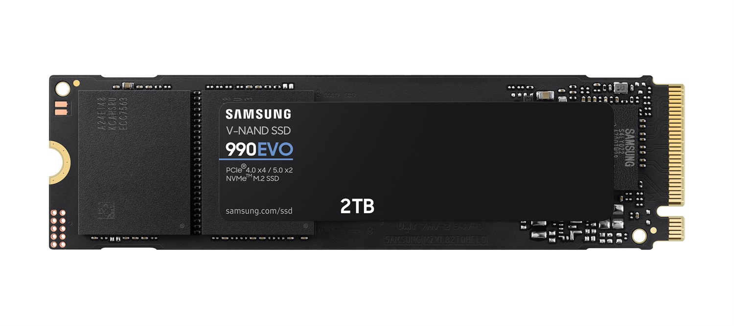 Samsung 990 EVO SSD 2 TB M.2 PCI Express 4.0 NVMe V-NAND TLC - Velocità di lettura 5000 MB/s, scrittura 4200 MB/s