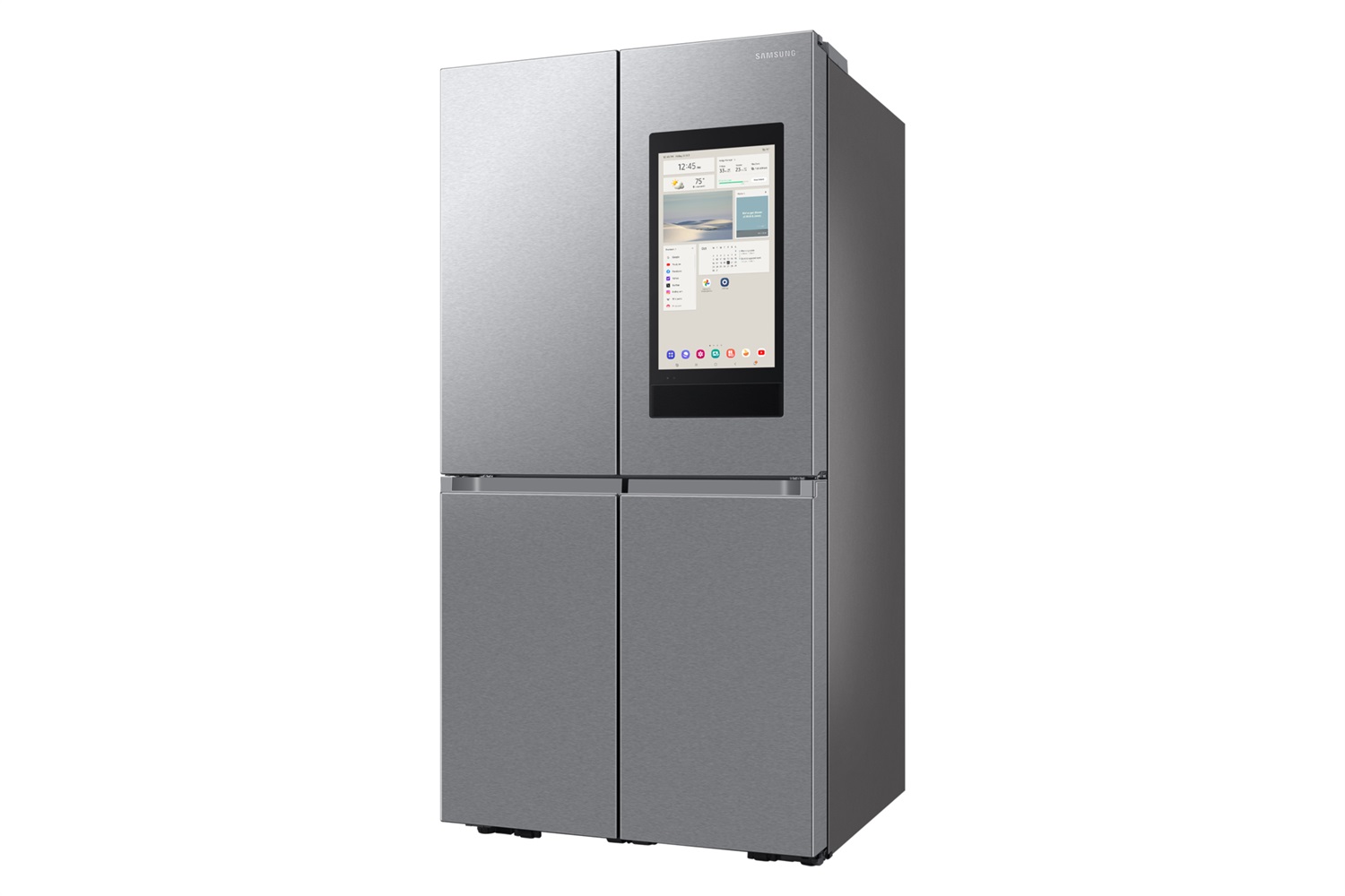 Samsung Frigorifero 4 Porte Family Hub AI 636 Lt Inox Spazzolato con WiFi e Funzioni Avanzate