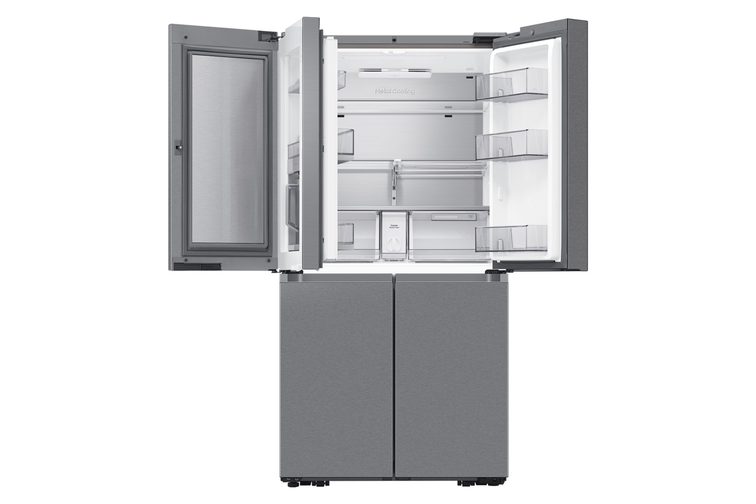 Samsung Frigorifero 4 Porte Family Hub AI 636 Lt Inox Spazzolato con WiFi e Funzioni Avanzate