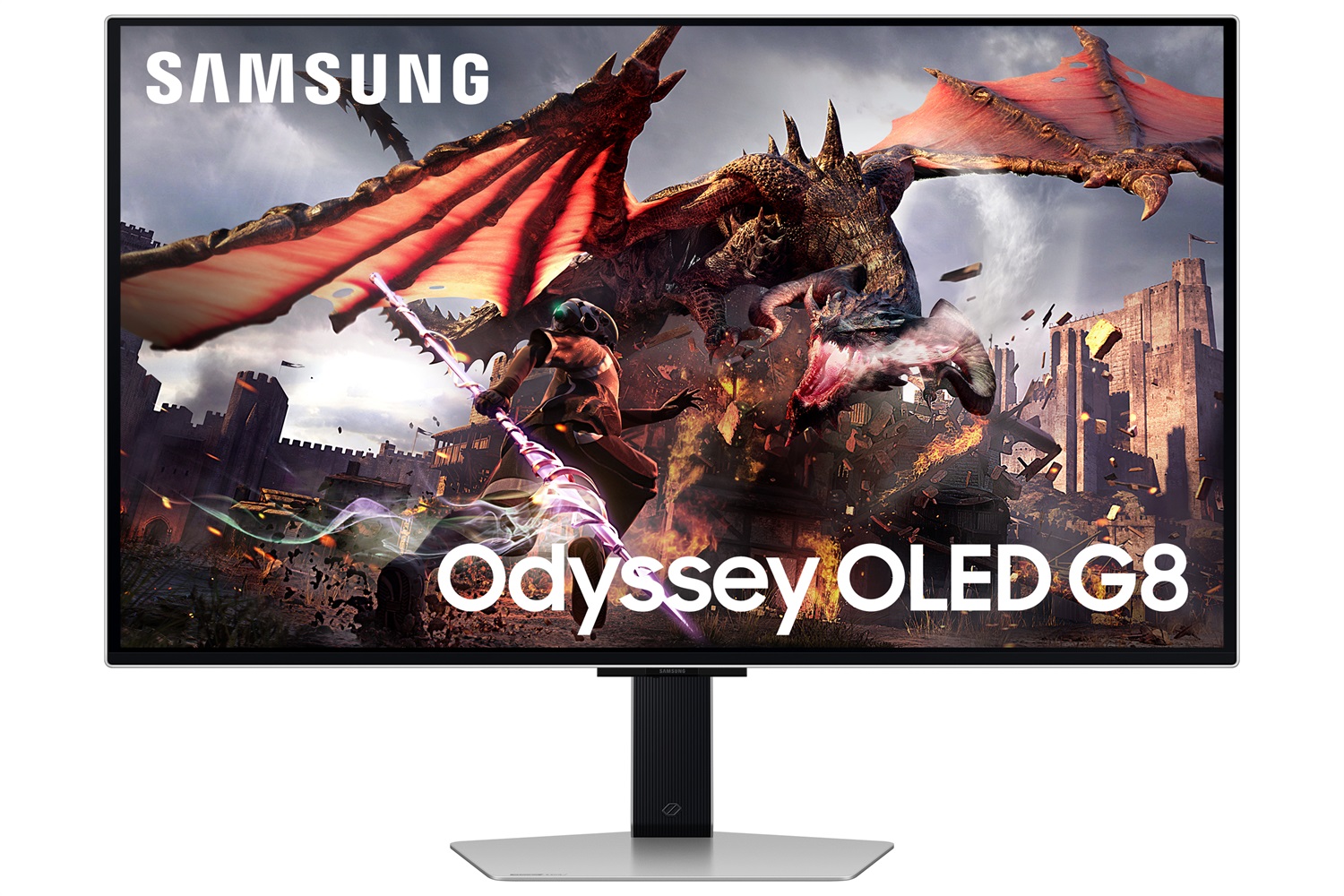 Samsung Monitor Gaming Odyssey OLED G8 (S32DG802) 32'' 4K Ultra HD OLED, 3840x2160, 240Hz, 0,03ms, G-Sync, HDR10