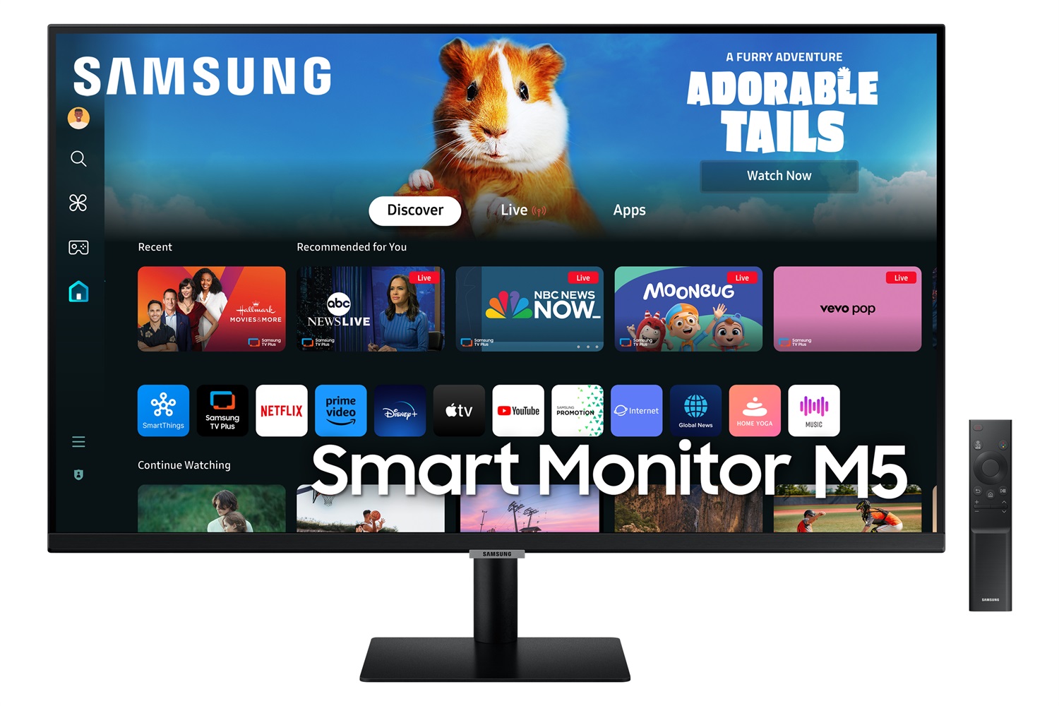 Samsung Smart Monitor M5 - M50D 27'' Full HD LED VA, 1920x1080, 60Hz, 4ms, Inclinabile, 2xHDMI, 2xUSB-A