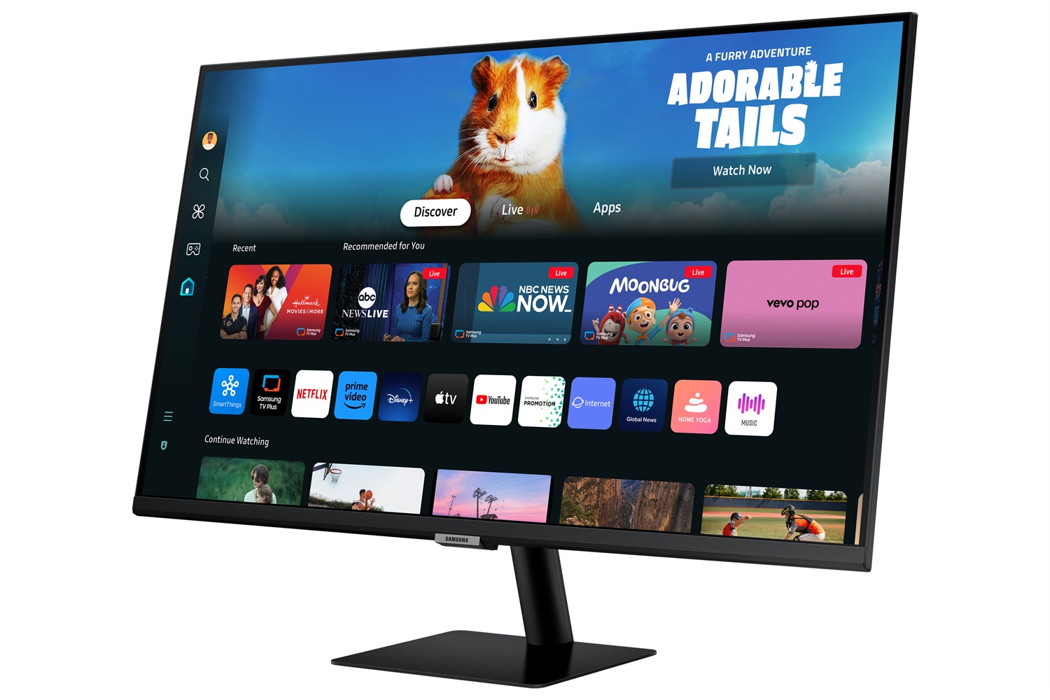 Samsung Smart Monitor M5 - M50D 27'' Full HD LED VA, 1920x1080, 60Hz, 4ms, Inclinabile, 2xHDMI, 2xUSB-A