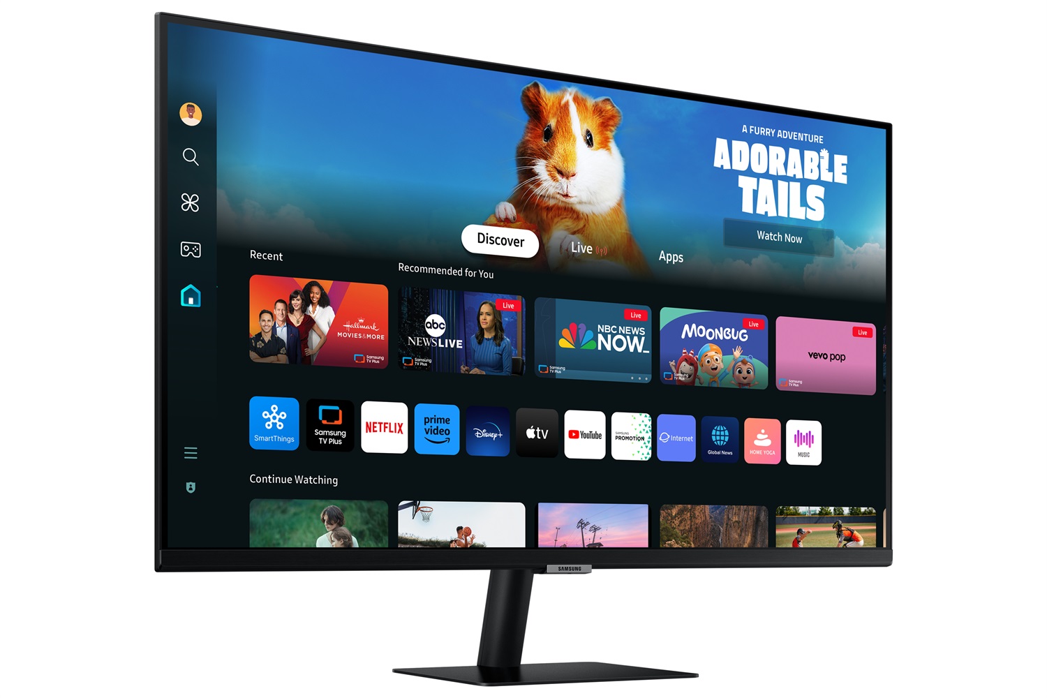 Samsung Smart Monitor M5 - M50D 27'' Full HD LED VA, 1920x1080, 60Hz, 4ms, Inclinabile, 2xHDMI, 2xUSB-A