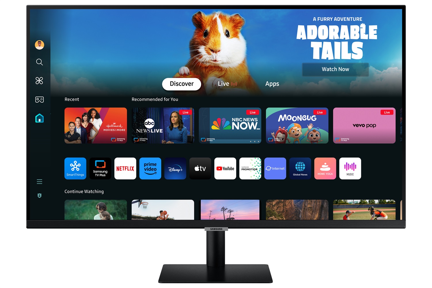 Samsung Smart Monitor M5 - M50D 27'' Full HD LED VA, 1920x1080, 60Hz, 4ms, Inclinabile, 2xHDMI, 2xUSB-A