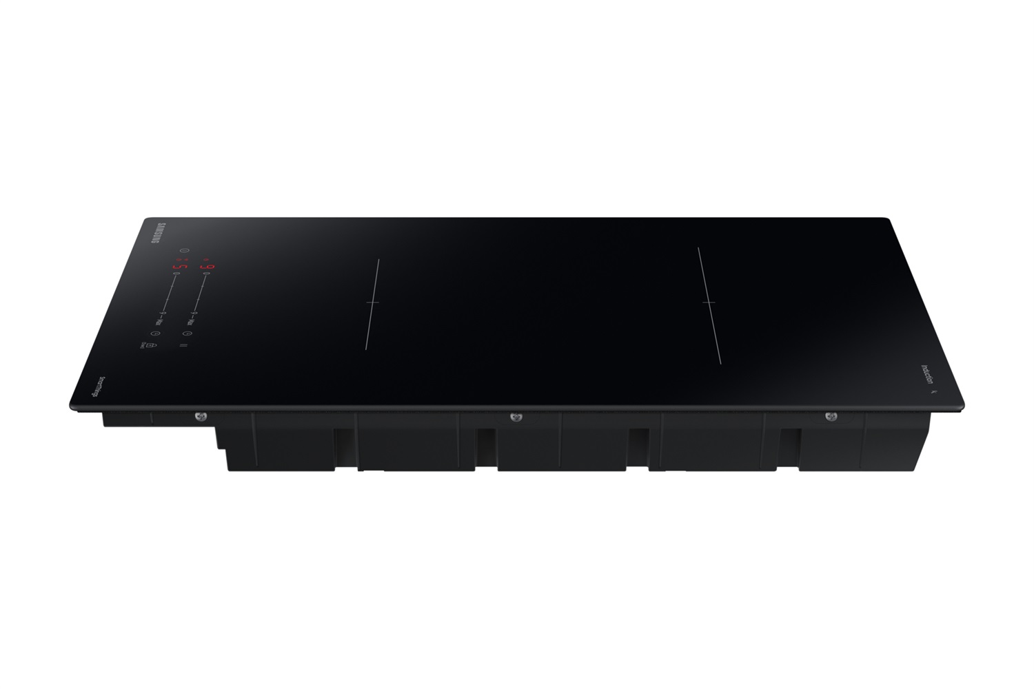 Samsung Piano Cottura a Induzione Domino NZ32BG2005FKU1 29 cm Vetroceramica Nera con 2 Fuochi e Sicurezza Bambini
