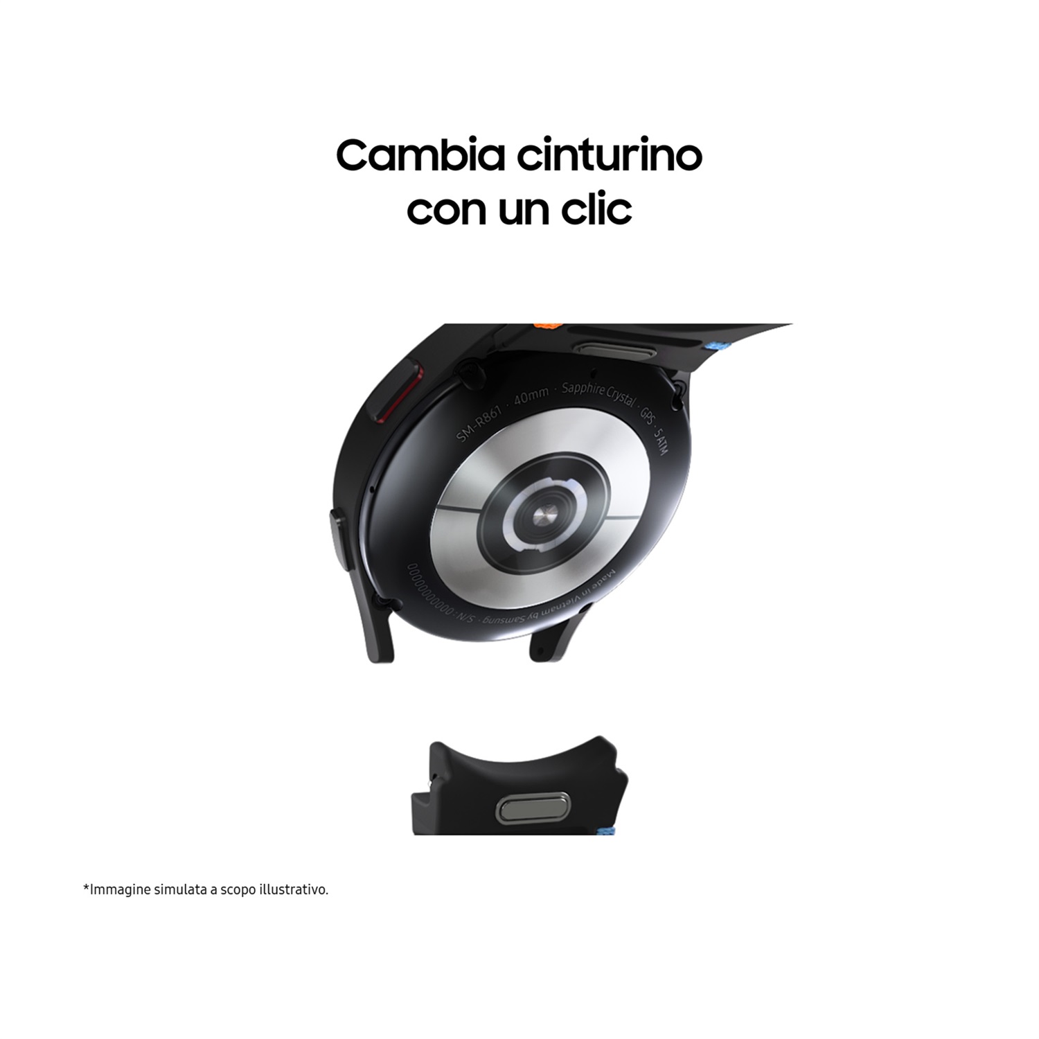Samsung Galaxy Watch FE 40mm, Smartwatch AMOLED con Analisi del Sonno, Monitoraggio Benessere, Ghiera Touch in Alluminio, Bluetooth, Nero