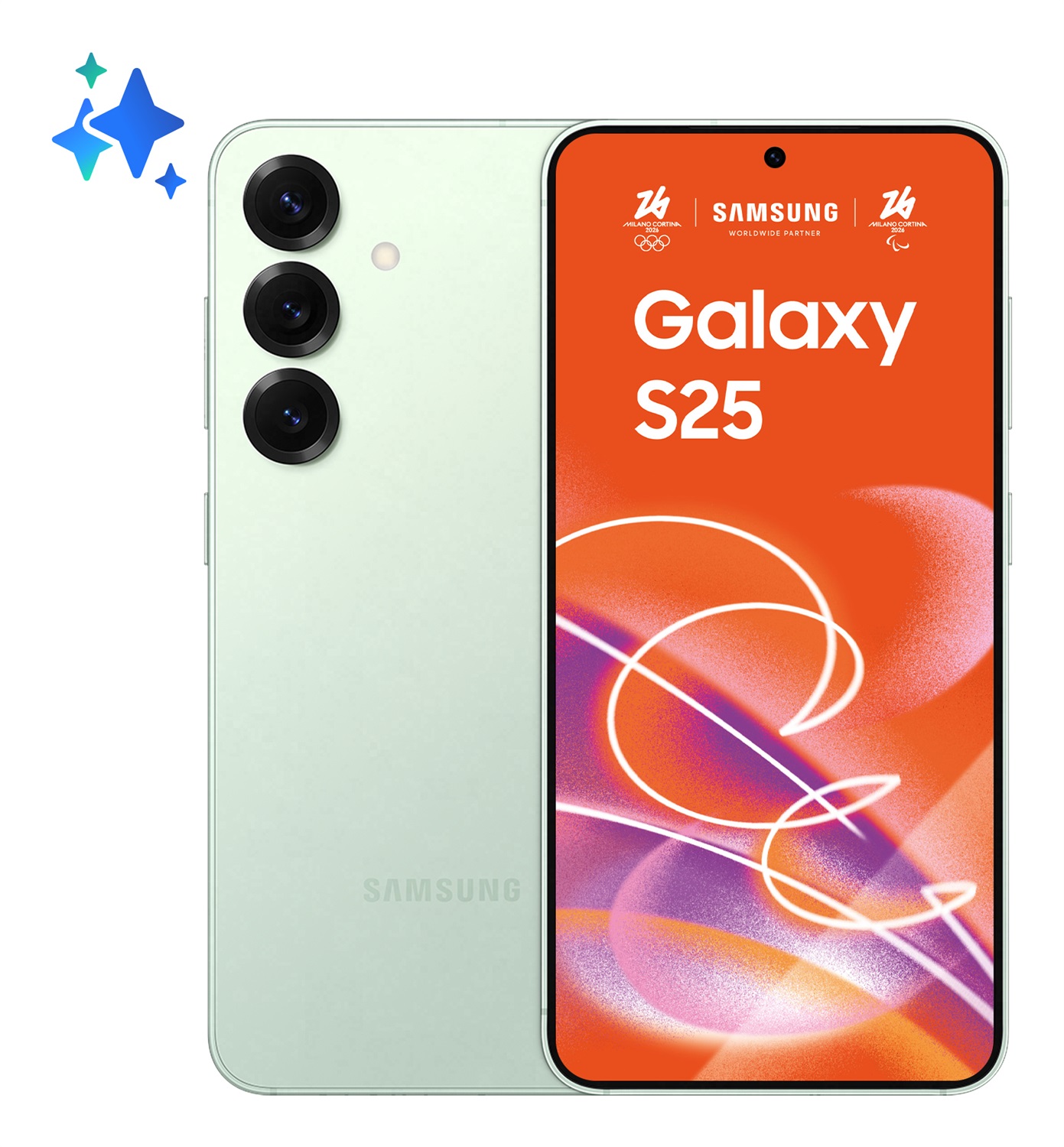 Samsung Galaxy S25 Smartphone AI, 6.2'' FHD Dynamic AMOLED 2X, Fotocamera 50MP, RAM 12GB, Memoria 128GB, Batteria 4000 mAh, Dual SIM, Mint