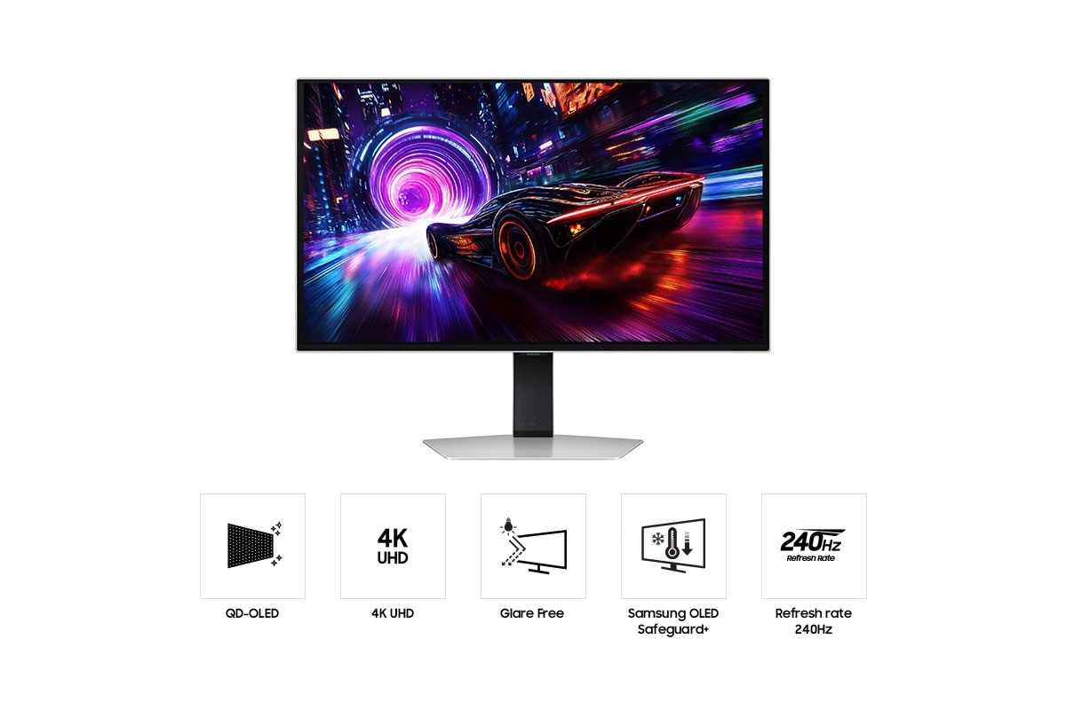Samsung Monitor Gaming Odyssey OLED G8 - G81SF da 32'' UHD 4K QD-OLED 240Hz con 0,03ms di Tempo di Risposta