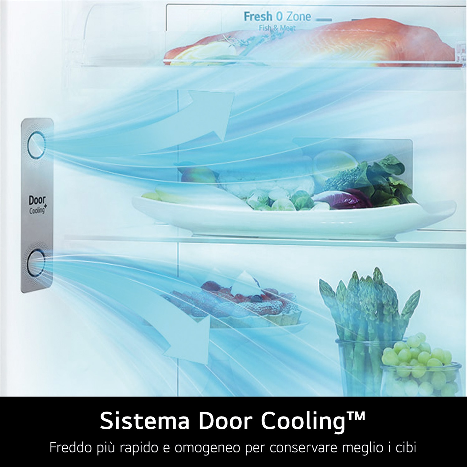 LG GTF744PZPED Frigorifero Doppia Porta 509L Classe E Wi-Fi Dispenser Acqua No Frost Inox