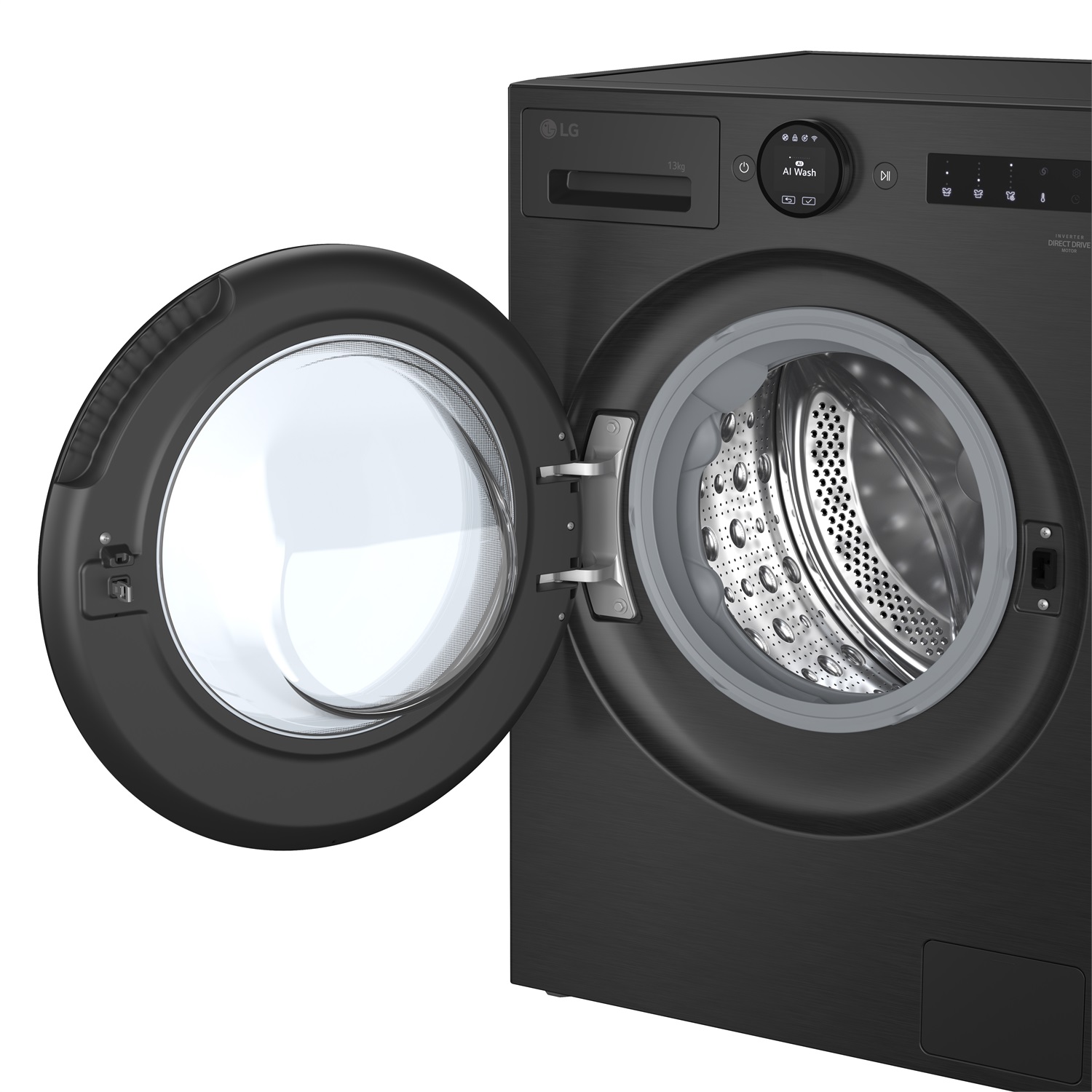 LG F4X7013TBB Lavatrice 13kg AI DD™ Nero Opaco, Classe A-40%, 1400 giri/min, Caricamento Frontale, Wi-Fi, TurboWash
