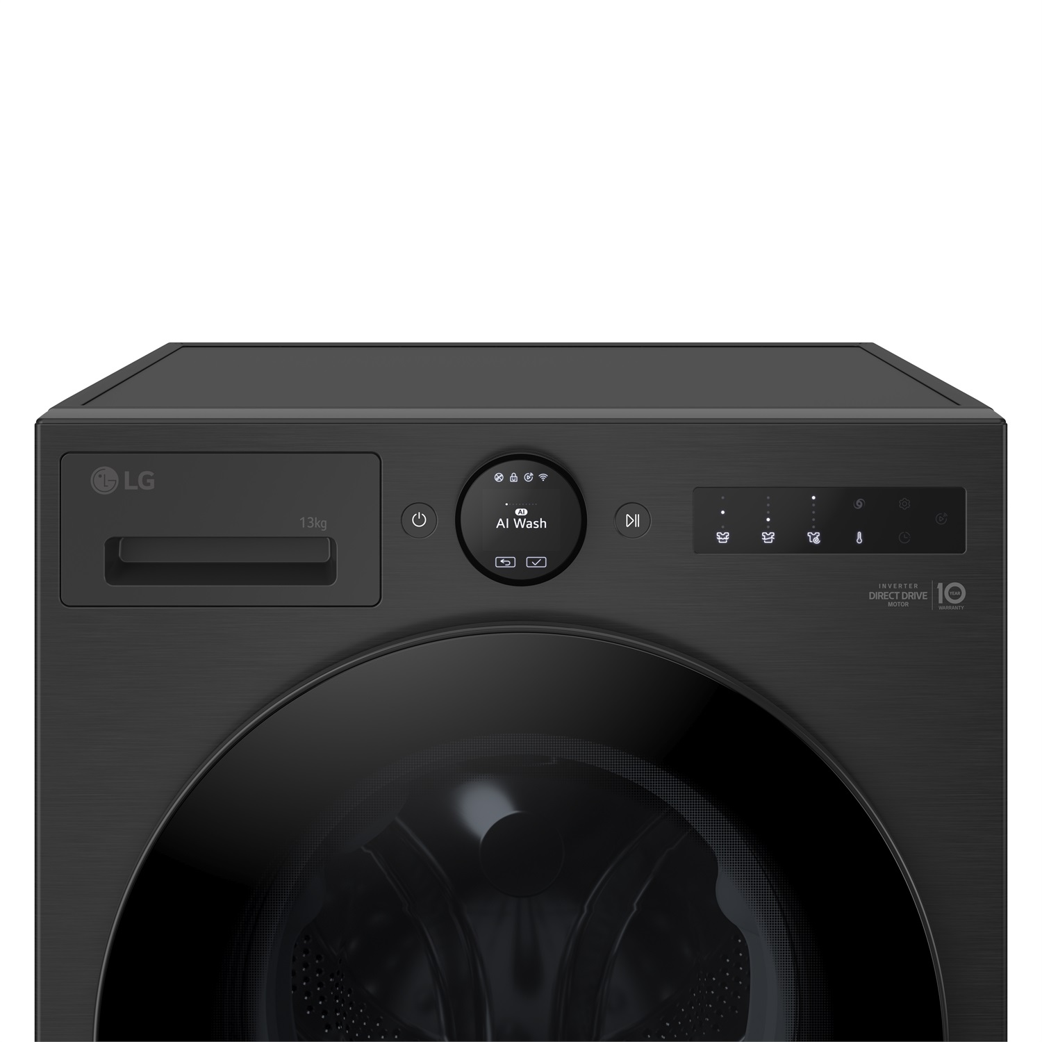 LG F4X7013TBB Lavatrice 13kg AI DD™ Nero Opaco, Classe A-40%, 1400 giri/min, Caricamento Frontale, Wi-Fi, TurboWash