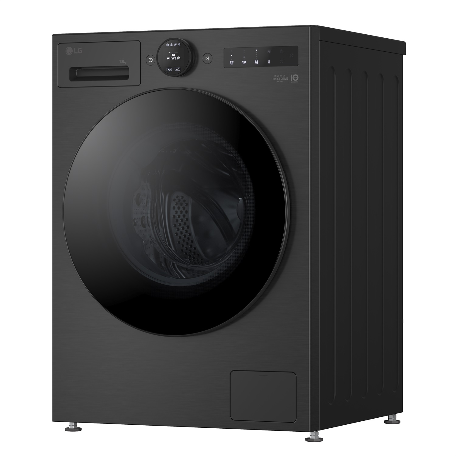 LG F4X7013TBB Lavatrice 13kg AI DD™ Nero Opaco, Classe A-40%, 1400 giri/min, Caricamento Frontale, Wi-Fi, TurboWash