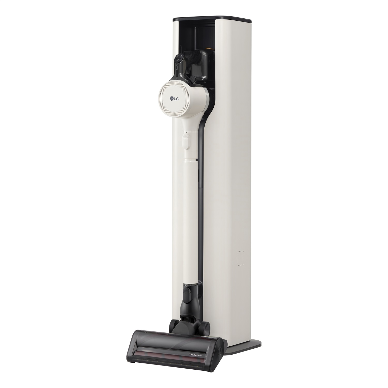 LG CordZero All-in-One A9T, Aspirapolvere senza filo 260W con Auto-svuotamento, 2 spazzole 2 accessori, Wi-Fi, Beige, Autonomia 60 min