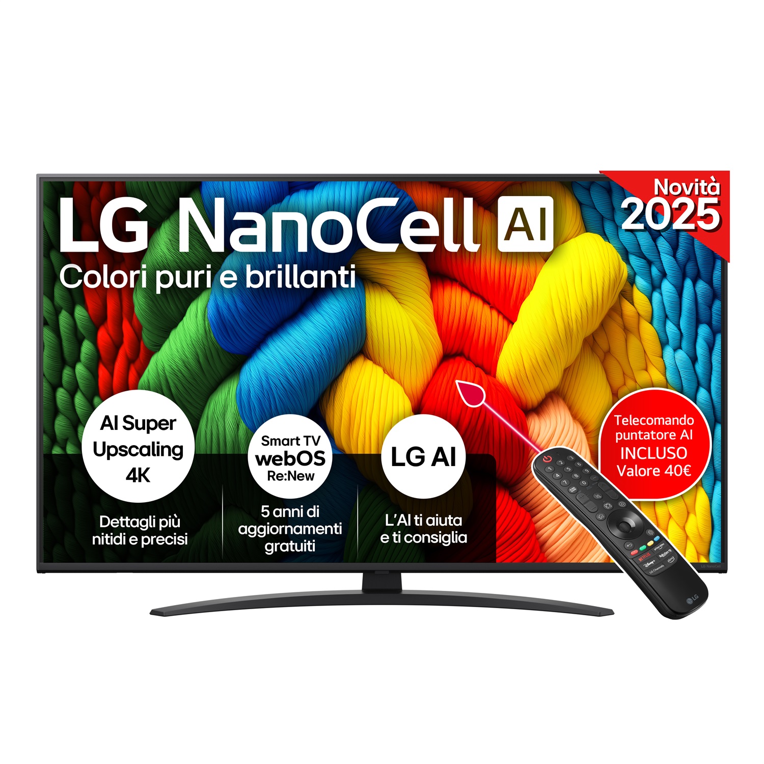 LG NanoCell AI 50NANO81A6A Smart TV 50'' 4K Ultra HD, α7 Gen8, HDR10, 20W, 3 HDMI, Game Optimizer, Wi-Fi, WebOS 25