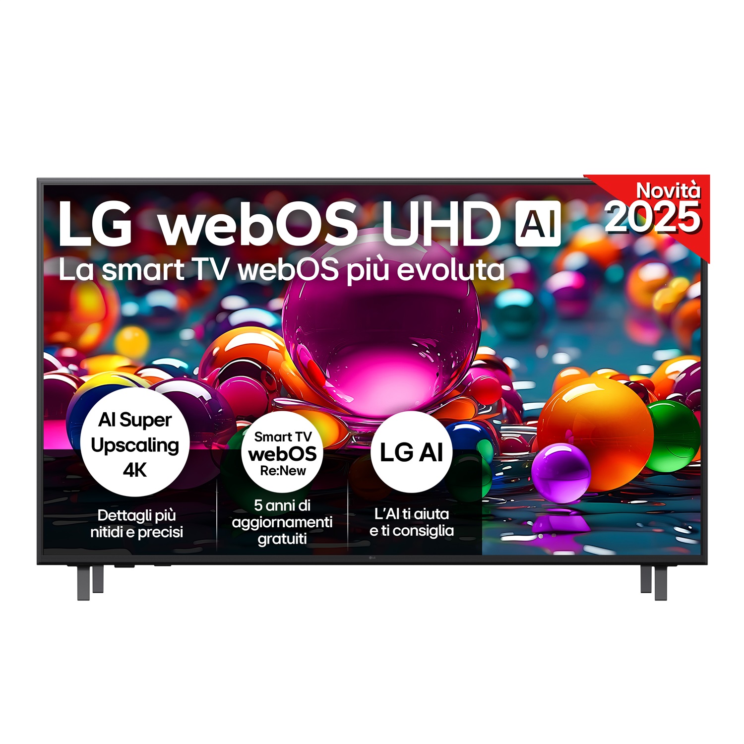 LG UHD AI 65UA75006LA Smart TV LED 65'' 4K UHD, α7 Gen8, HDR10, 20W, 3 HDMI, Game Optimizer, webOS 25