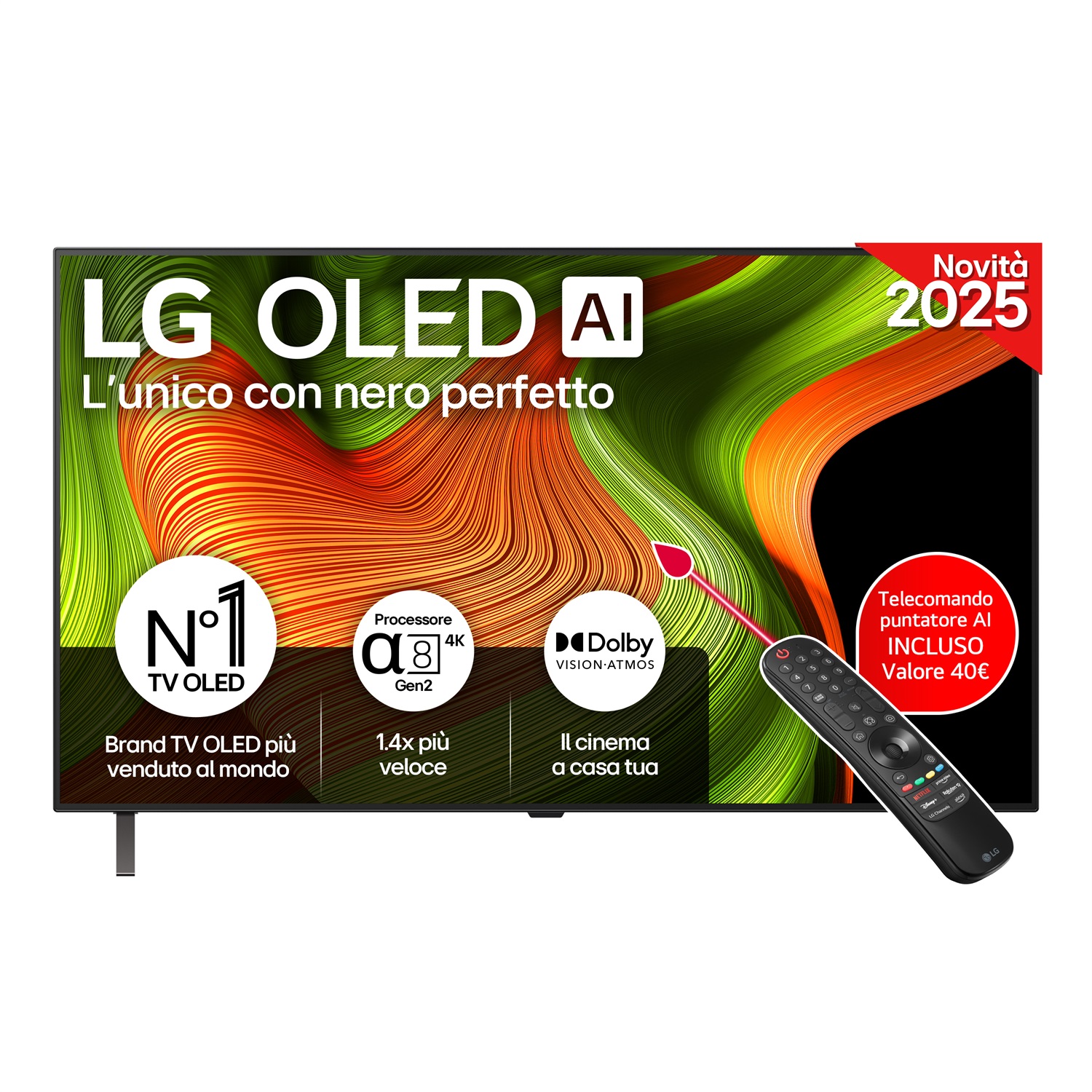 LG OLED AI OLED48B56LA Smart TV 48'' 4K Ultra HD, α8 Gen2, Dolby Vision, 20W, 4 HDMI, VRR 120Hz, G-Sync, WebOS 25