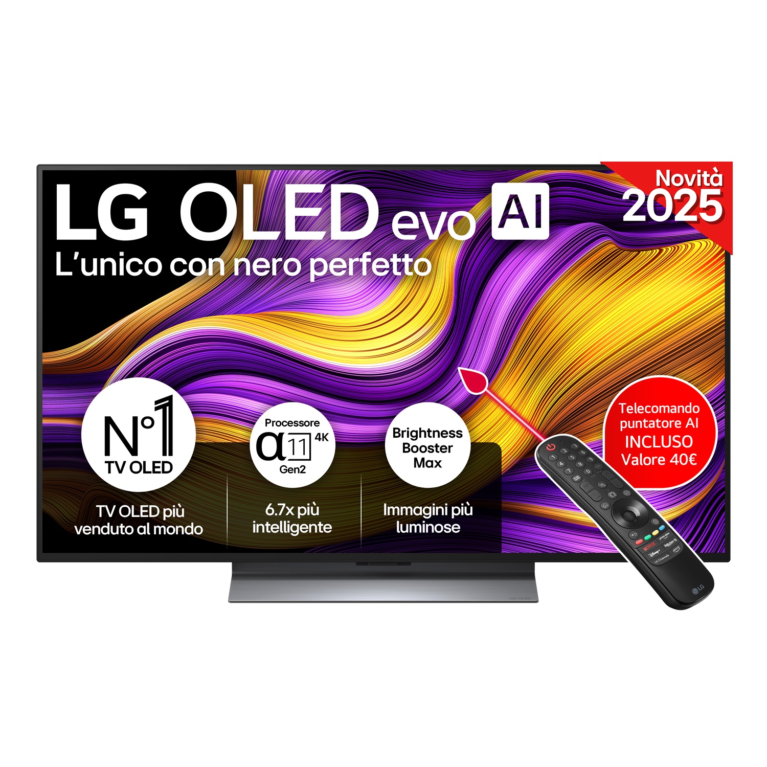LG OLED evo AI OLED48G56LS TV Serie G5S 48'' 4K, α11 Gen2, Brightness Booster Max, 40W, 4 HDMI, 165Hz, Smart TV WebOS