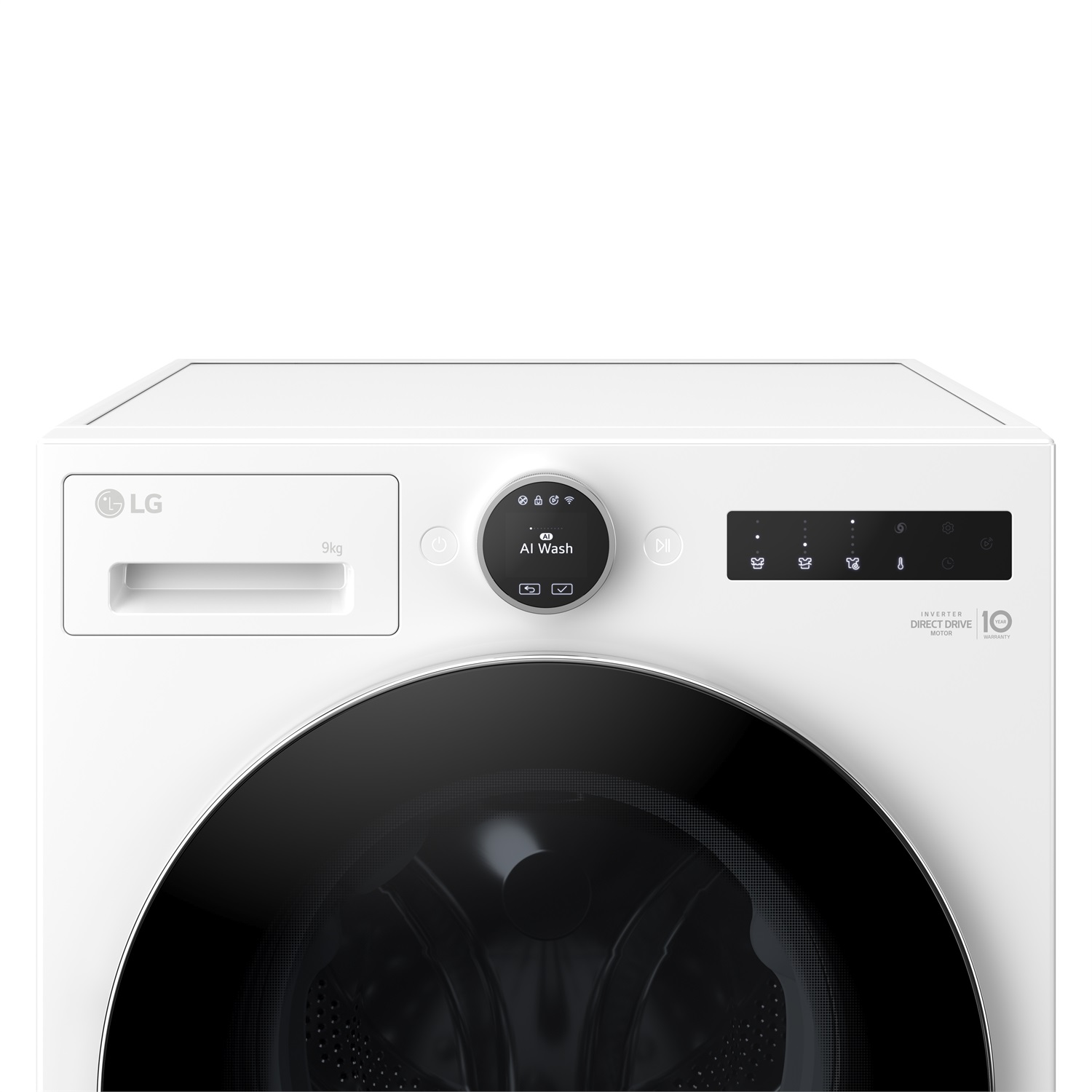 LG F4X9009TWCE Lavatrice 9kg AI DD™ con TurboWash 360º, Classe A-60%, 1400 giri, Wi-Fi, Display Easy Circle