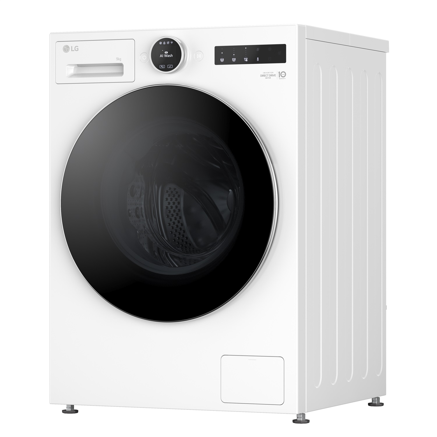 LG F4X9009TWCE Lavatrice 9kg AI DD™ con TurboWash 360º, Classe A-60%, 1400 giri, Wi-Fi, Display Easy Circle