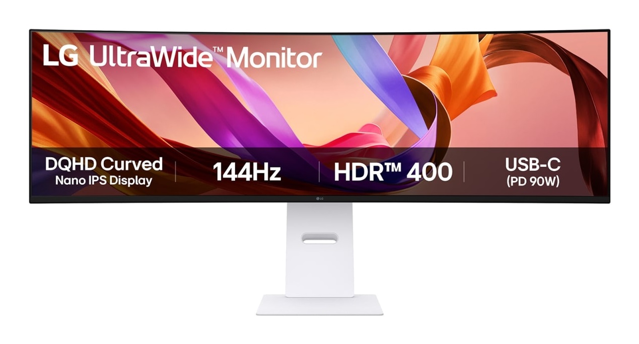 LG 49U950A-W Monitor PC Curvo Ultrawide 49 Pollici Nano IPS 5120 x 1440 Pixel