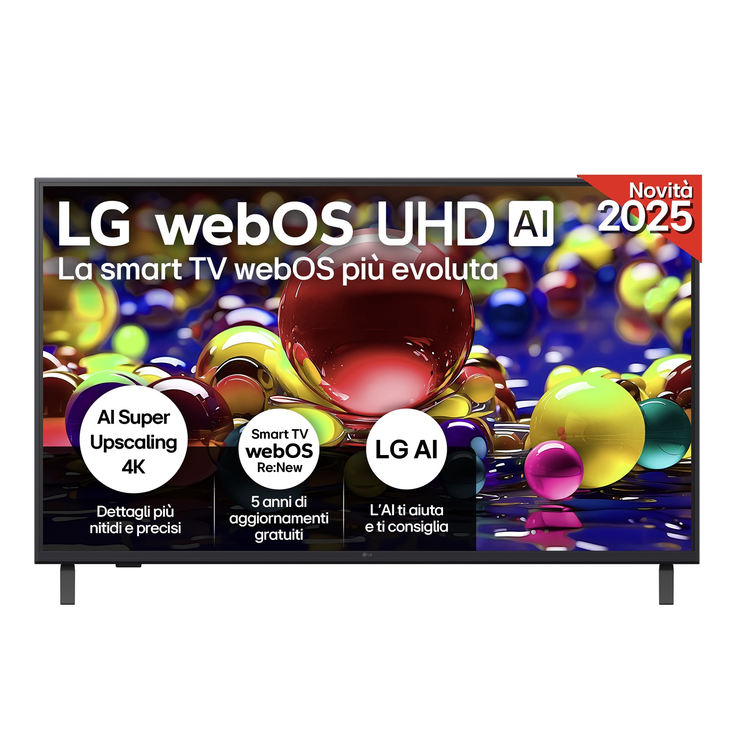 LG Smart TV LED UHD 4K 43'' con webOS, AI a7 Gen8, HDR10 e Game Optimizer