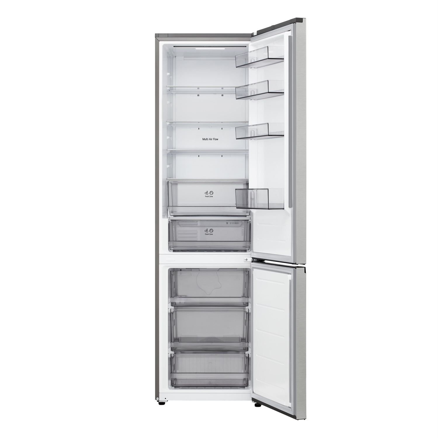 LG GBBSJ20DPY Frigorifero Combinato Libera Installazione 375 L Classe D Acciaio Inox con Comparto Zona Fresca