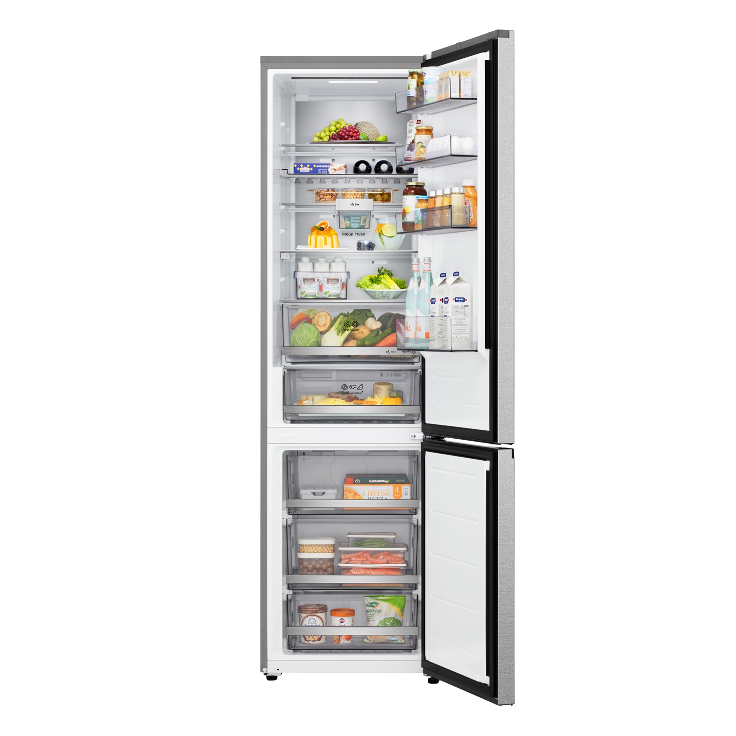 LG Frigorifero Combinato 375L Classe A No Frost Metal Sorbet Fit & Max 60cm