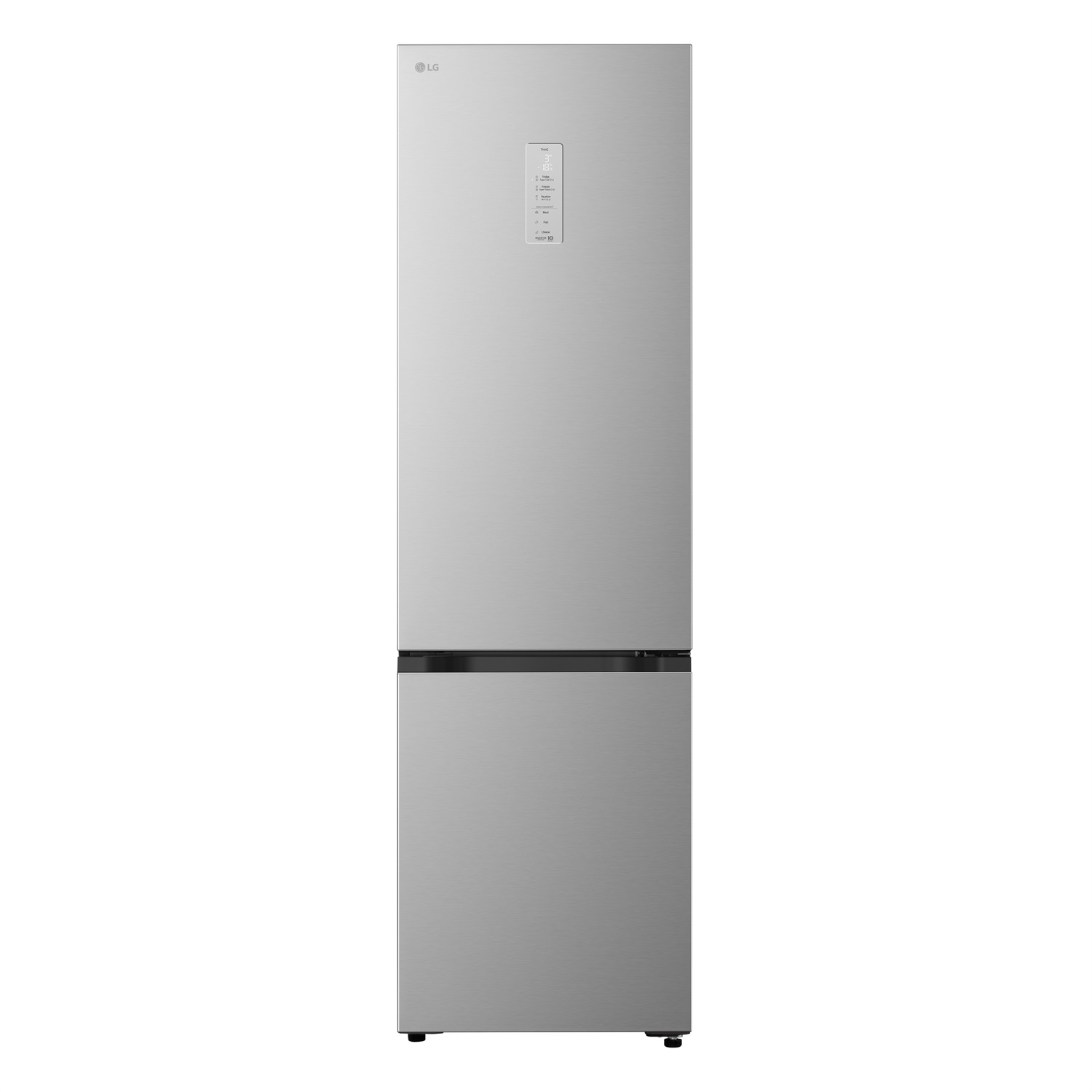 LG Electronics Frigorifero Combinato GBBS323CPY Fit e Max 60cm, Capacità 375L, Classe C, AI Inverter, Prime Silver