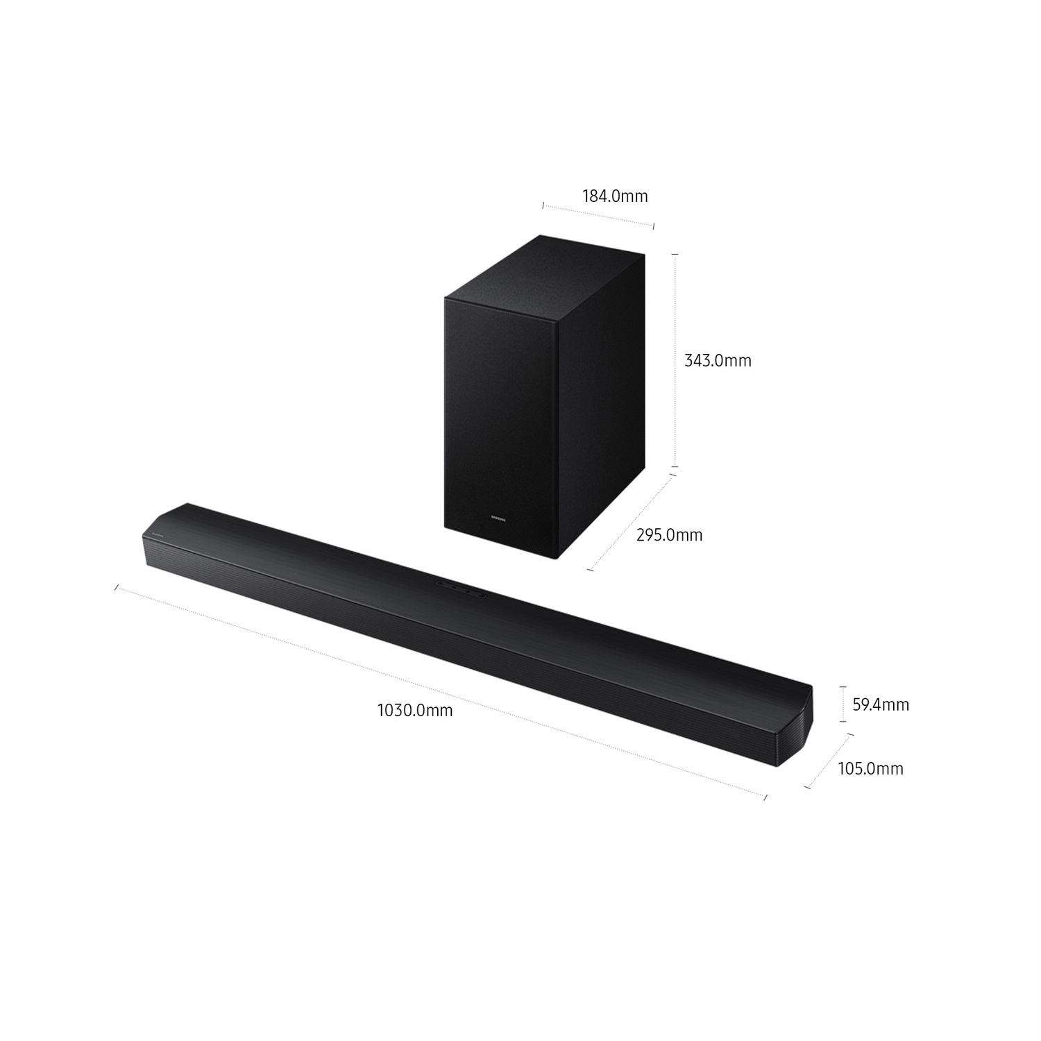 Samsung Soundbar HW-B750F/ZF - Audio 5.1 Canali, Potenza 400W, Subwoofer Wireless, DTS Virtual:X, Dolby Digital 5.1, Nero, 2025
